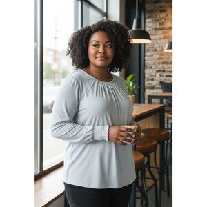 Lane Bryant long sleeve shimmery top women's 14-16